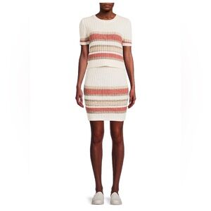 No Boundaries' Juniors' Striped Top and Skirt Set, 2-Piece MEDIUM